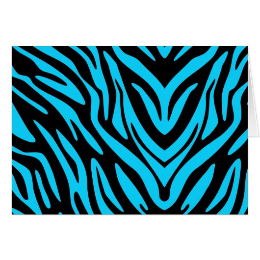 Abstraktes Zebra in Blau und Schwarz (Vorderseite (Horizontal))
