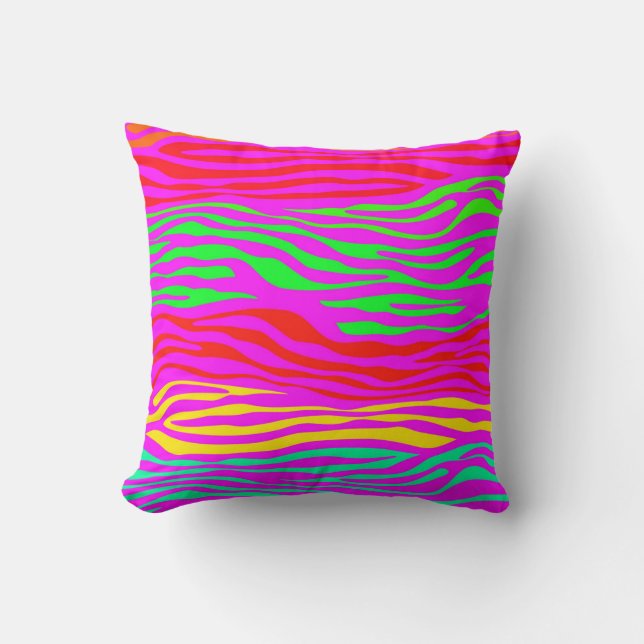 Abstraktes Zebra Kissen (Vorderseite)