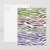 Abstraktes Zebra Postkarte (Vorne/Hinten)