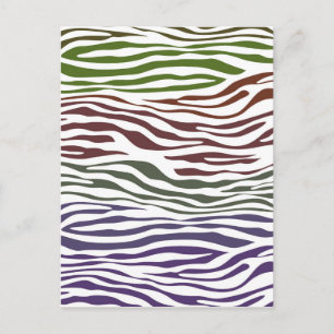 Abstraktes Zebra Postkarte