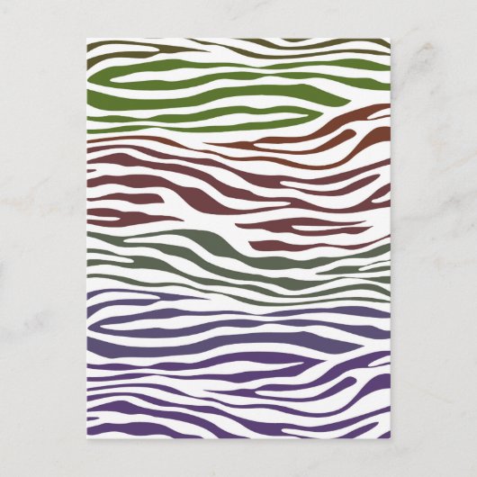Abstraktes Zebra Postkarte (Vorderseite)