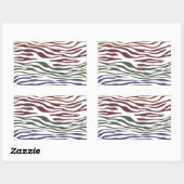 Abstraktes Zebra Rechteckiger Aufkleber (Blatt)