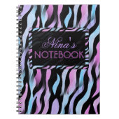 Abstraktes Zebra Stripes-Notebook Notizblock (Vorderseite)