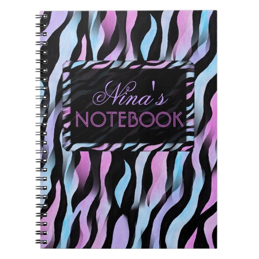 Abstraktes Zebra Stripes-Notebook Notizblock (Vorderseite)