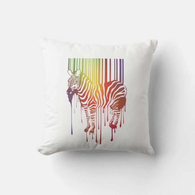 abstraktes Zebrakissen Kissen (Vorderseite)