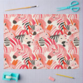 Abstraktes Zebras in rosa Seidenpapier (Basteln)