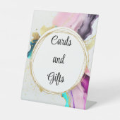 Abstraktes Zeichen aus Marmor Sockelschild (Vorderseite)