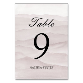 Abstraktes Zeichen für staubige Rose Tischnummer