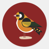 Abstraktes Zeichn-Zeichen Runder Aufkleber (Vorderseite)