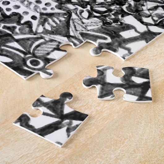 Abstraktes Zeichne Rätsel Puzzle (Seite)