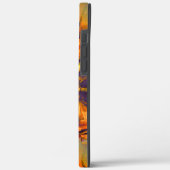 Abstraktes zeichnend Mosaik, rustikales verbrannte Case-Mate iPhone Hülle (Rückseite / Links)