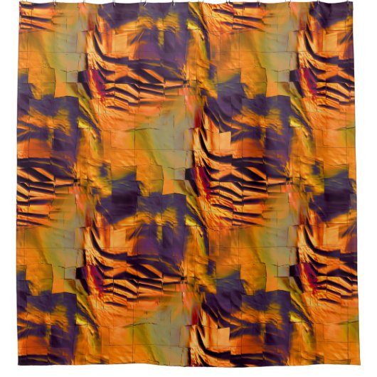 Abstraktes zeichnend Mosaik, rustikales verbrannte Duschvorhang (Vorderseite)