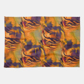 Abstraktes zeichnend Mosaik, rustikales verbrannte Geschirrtuch (Horizontal)