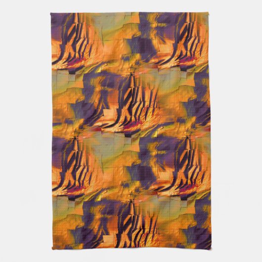 Abstraktes zeichnend Mosaik, rustikales verbrannte Geschirrtuch (Vertikal)