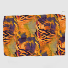 Abstraktes zeichnend Mosaik, rustikales verbrannte Golfhandtuch