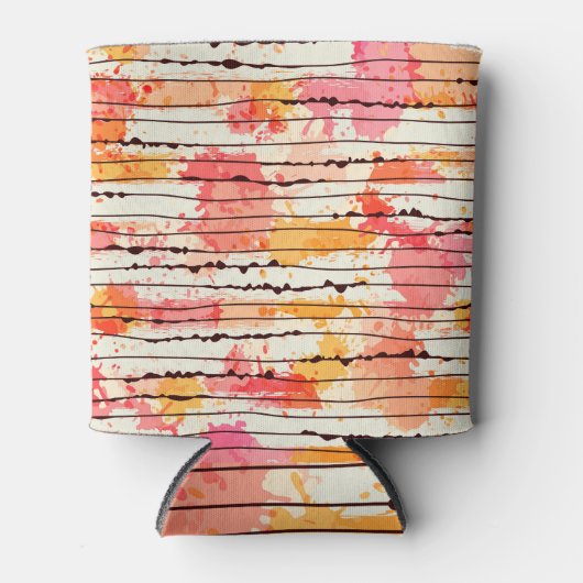 Abstraktes, zeichnend, nahtloses Musterdesign Dosenkühler (Vorderseite)