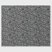 Abstraktes Zeilenmuster für Schwarz und Weiß Geschenkpapier (Flach)