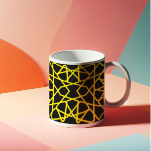 Abstraktes Zeilenmuster individuell anpassbar Kaffeetasse
