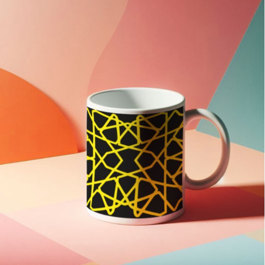 Abstraktes Zeilenmuster individuell anpassbar Kaffeetasse