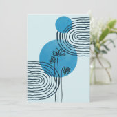 Abstraktes, zeitgenössisches tropisches Blatt zum Feiertagskarte (Stehend Vorderseite)