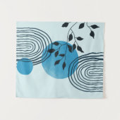 Abstraktes, zeitgenössisches tropisches Blatt zum Wandteppich (Vorderseite (Horizontal))