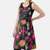 Abstraktes Zen-Blumendesign in Kakteen Pink & Gelb Schürze (InSitu)