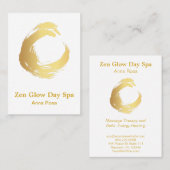 *~* abstraktes Zen-Goldbürsten-Meditation Reiki Visitenkarte (Vorne/Hinten)