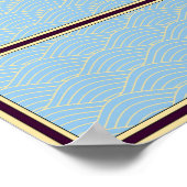 Abstraktes Zen-Kimono-Muster Poster (Ecke)