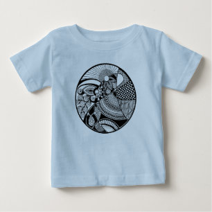 Abstraktes Zendala auf Kreis Baby T-shirt