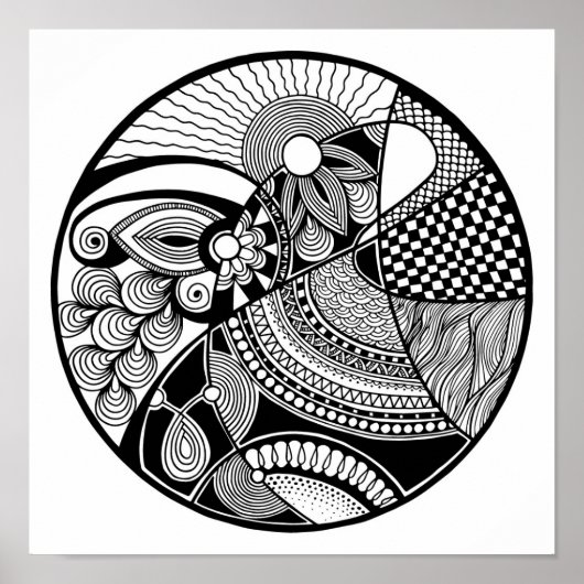 Abstraktes Zendala im 2. Poster (Vorne)