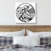 Abstraktes Zendala im Circle 6 Leinwanddruck (Insitu (Schlafzimmer))