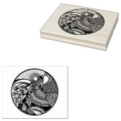 Abstraktes Zendala on Circle Gummistempel (Stempel)