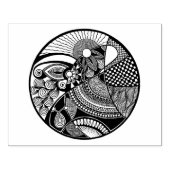 Abstraktes Zendala on Circle Gummistempel (Prägung)