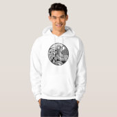 Abstraktes Zendala on Circle Hoodie (Vorne ganz)