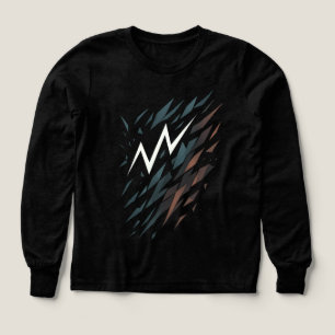 Abstraktes, zersplittertes Blitz-Grafik-T-Shirt