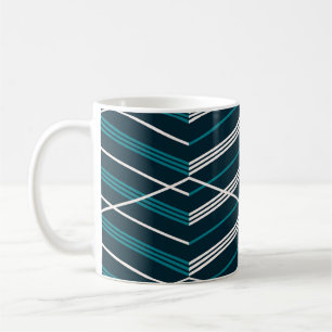 Abstraktes Zick-Zack: elegant Vintag geometrisch. Kaffeetasse