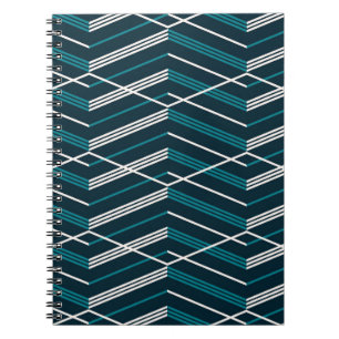 Abstraktes Zick-Zack: elegant Vintag geometrisch. Notizblock