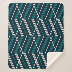 Abstraktes Zick-Zack: elegant Vintag geometrisch. Sherpadecke