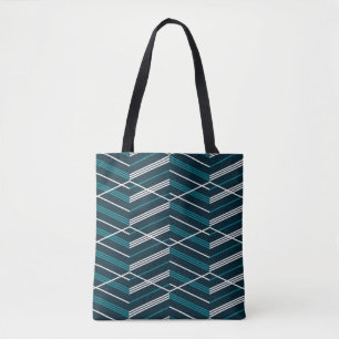 Abstraktes Zick-Zack: elegant Vintag geometrisch. Tasche
