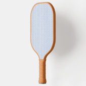Abstraktes Zickzack Muster in blau und weiß Pickleball Schläger (Links)