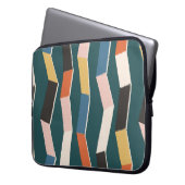 Abstraktes Zickzack-nahtloses Muster, handgemalt Laptopschutzhülle (Vorderseite Links)