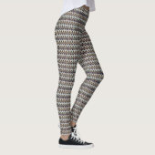 Abstraktes Zickzack-Texturmuster-Design 1311 Leggings (Rechts)
