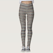 Abstraktes Zickzack-Texturmuster-Design 1311 Leggings (Vorderseite)