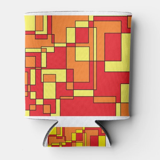 Abstraktes Ziegelmuster Dosenkühler (Vorderseite)