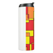 Abstraktes Ziegelmuster Thermosbecher (Nach links gedreht)