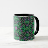 Abstraktes Zierband, gestreift Tasse (VorderseiteRechts)
