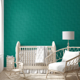 Abstraktes Zig Zag Design in Aquamarin grün Tapete