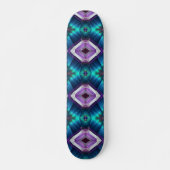 Abstraktes Zigzag Muster Geometric Kaleidoskop Gem Skateboard (Vorne)