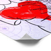 Abstraktes Zitat der modernen Blume Kunst und Lieb Poster (Ecke)