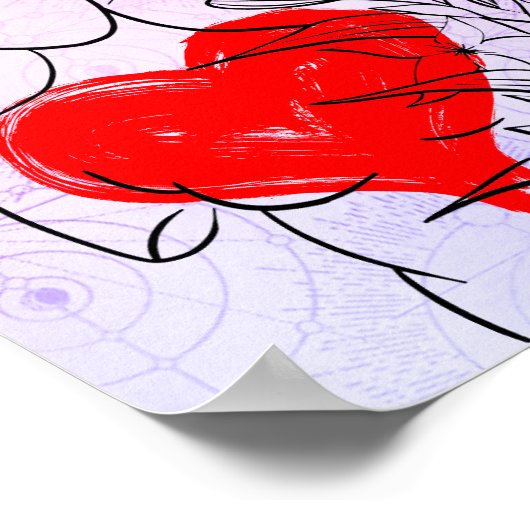 Abstraktes Zitat der modernen Blume Kunst und Lieb Poster (Ecke)